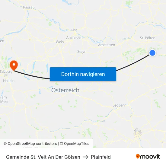 Gemeinde St. Veit An Der Gölsen to Plainfeld map