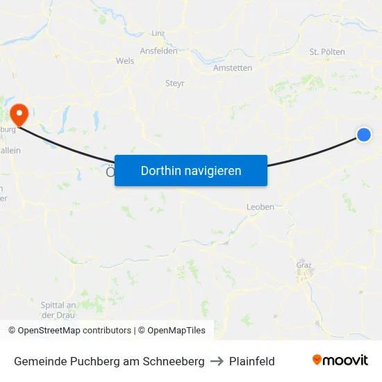 Gemeinde Puchberg am Schneeberg to Plainfeld map