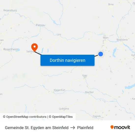 Gemeinde St. Egyden am Steinfeld to Plainfeld map