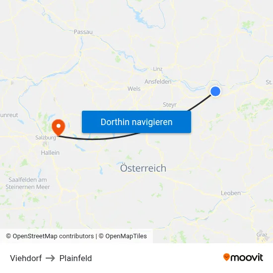 Viehdorf to Plainfeld map
