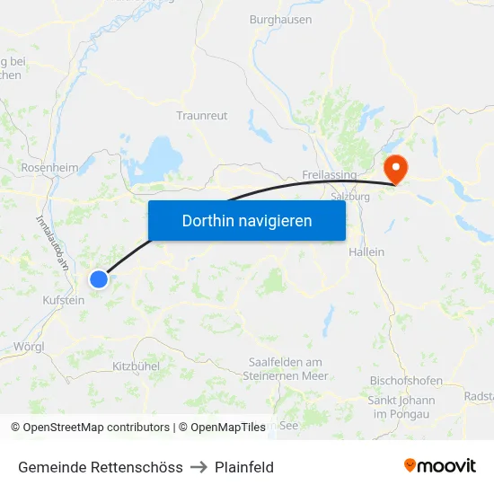 Gemeinde Rettenschöss to Plainfeld map