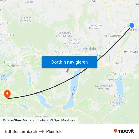 Edt Bei Lambach to Plainfeld map