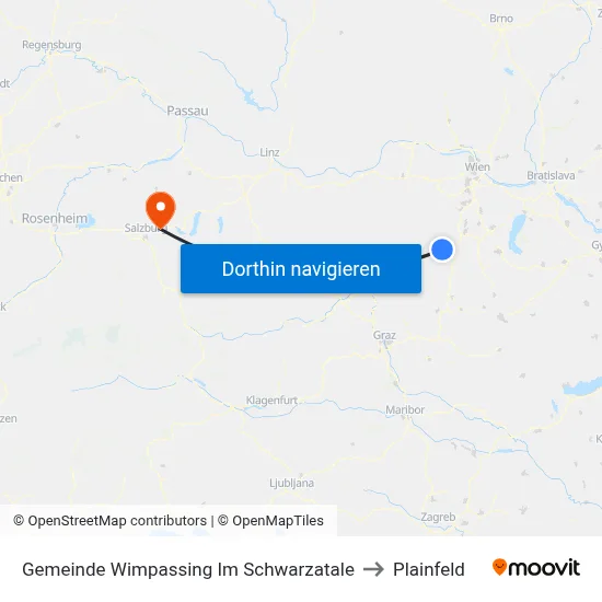 Gemeinde Wimpassing Im Schwarzatale to Plainfeld map