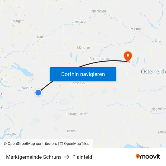 Marktgemeinde Schruns to Plainfeld map