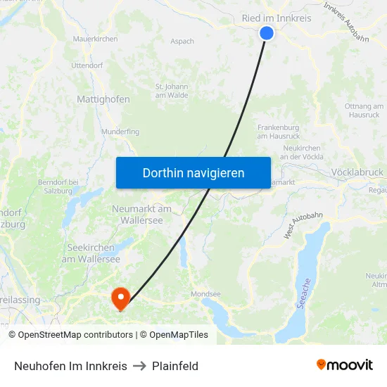 Neuhofen Im Innkreis to Plainfeld map