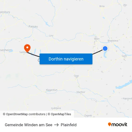 Gemeinde Winden am See to Plainfeld map