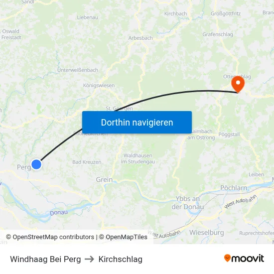 Windhaag Bei Perg to Kirchschlag map