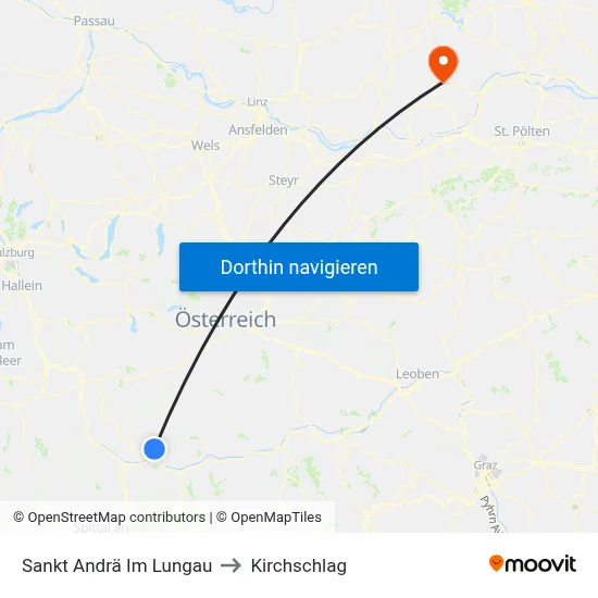 Sankt Andrä Im Lungau to Kirchschlag map