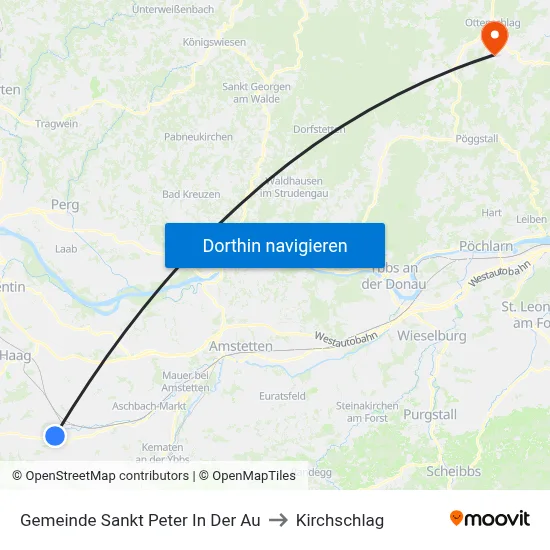 Gemeinde Sankt Peter In Der Au to Kirchschlag map