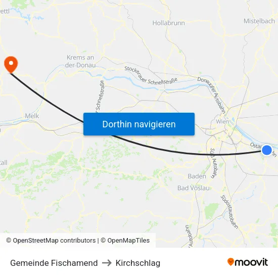 Gemeinde Fischamend to Kirchschlag map