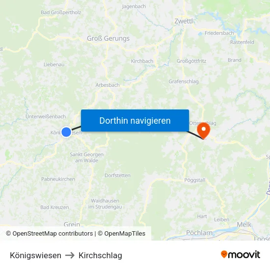 Königswiesen to Kirchschlag map