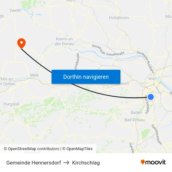 Gemeinde Hennersdorf to Kirchschlag map