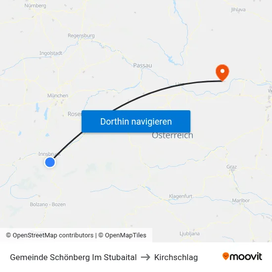 Gemeinde Schönberg Im Stubaital to Kirchschlag map