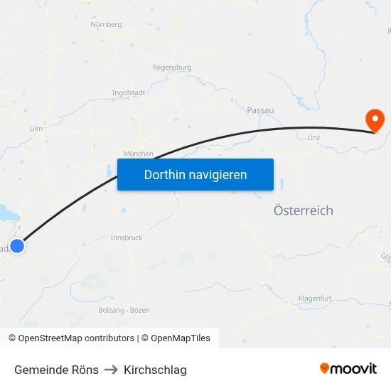 Gemeinde Röns to Kirchschlag map
