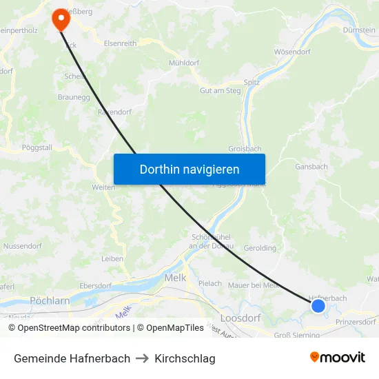 Gemeinde Hafnerbach to Kirchschlag map