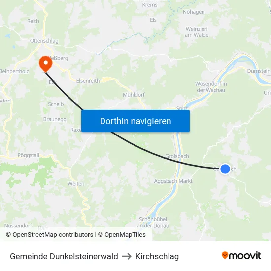 Gemeinde Dunkelsteinerwald to Kirchschlag map