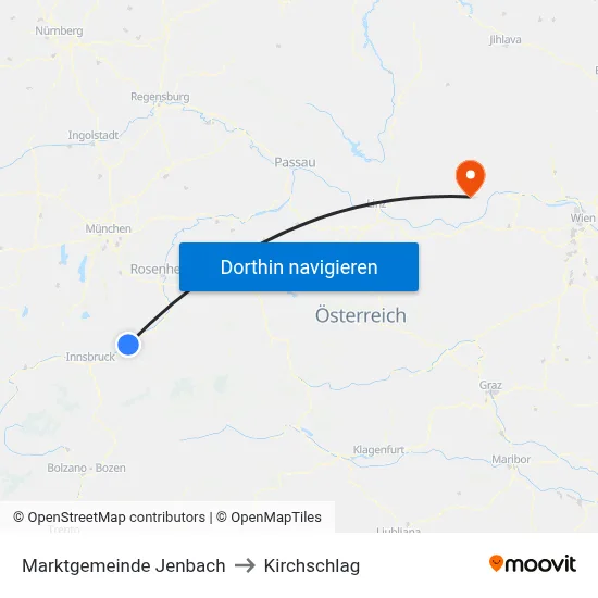Marktgemeinde Jenbach to Kirchschlag map