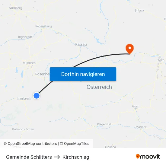 Gemeinde Schlitters to Kirchschlag map
