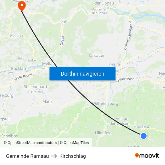 Gemeinde Ramsau to Kirchschlag map