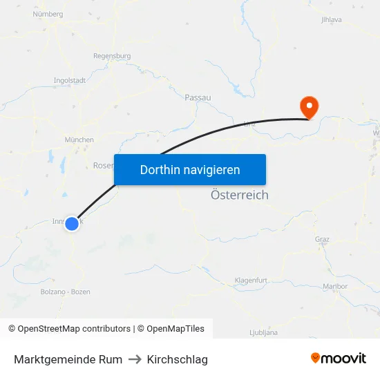 Marktgemeinde Rum to Kirchschlag map