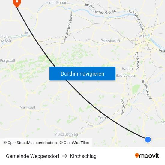 Gemeinde Weppersdorf to Kirchschlag map
