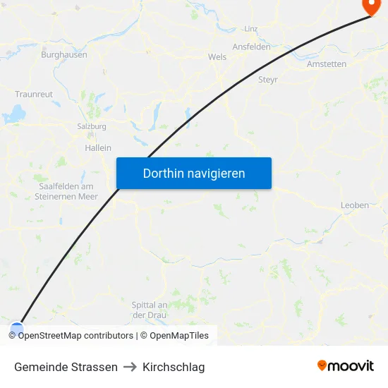 Gemeinde Strassen to Kirchschlag map