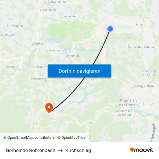 Gemeinde Röhrenbach to Kirchschlag map