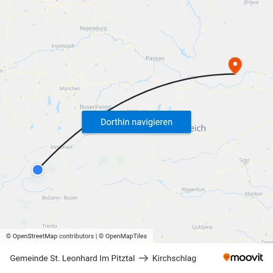 Gemeinde St. Leonhard Im Pitztal to Kirchschlag map