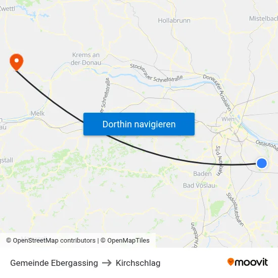 Gemeinde Ebergassing to Kirchschlag map