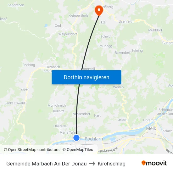Gemeinde Marbach An Der Donau to Kirchschlag map