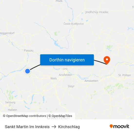 Sankt Martin Im Innkreis to Kirchschlag map