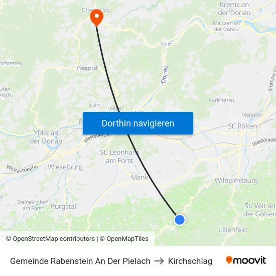 Gemeinde Rabenstein An Der Pielach to Kirchschlag map