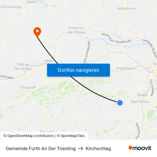 Gemeinde Furth An Der Triesting to Kirchschlag map