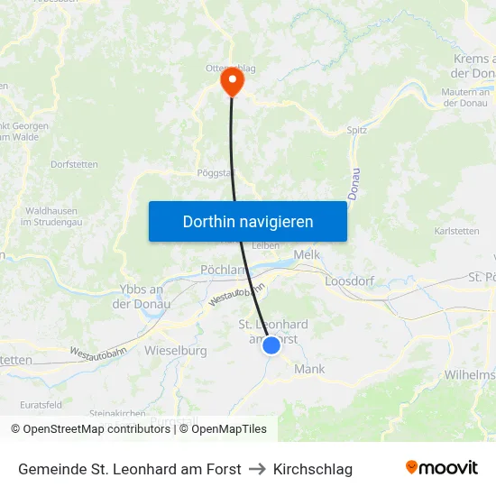 Gemeinde St. Leonhard am Forst to Kirchschlag map