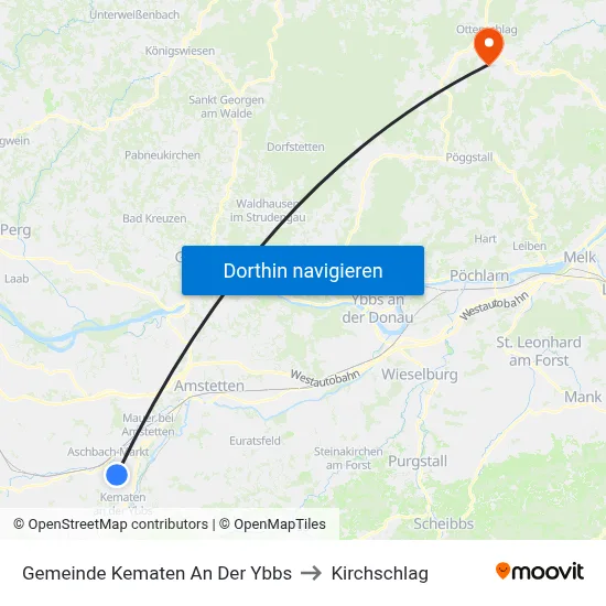Gemeinde Kematen An Der Ybbs to Kirchschlag map