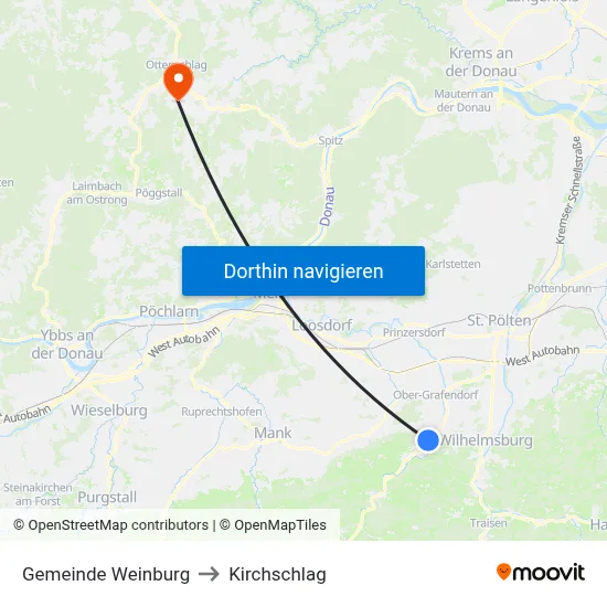 Gemeinde Weinburg to Kirchschlag map