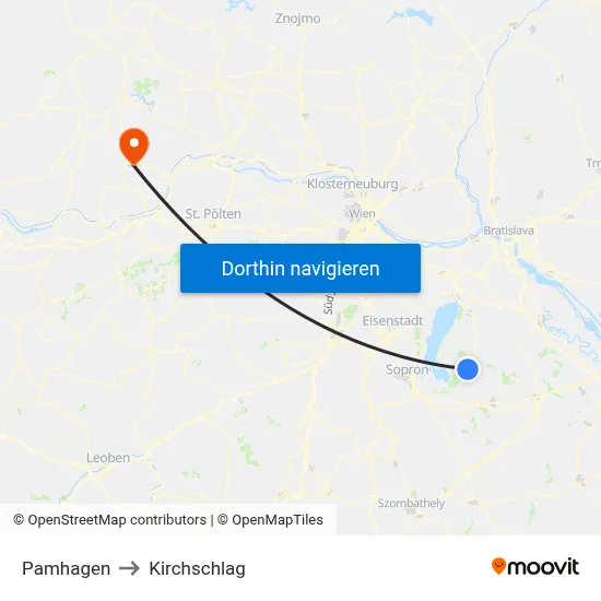 Pamhagen to Kirchschlag map