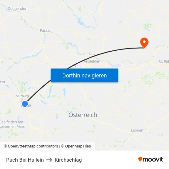 Puch Bei Hallein to Kirchschlag map
