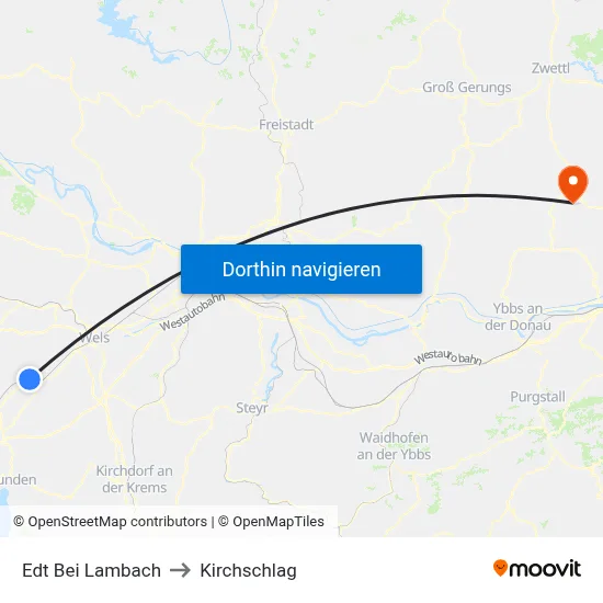 Edt Bei Lambach to Kirchschlag map