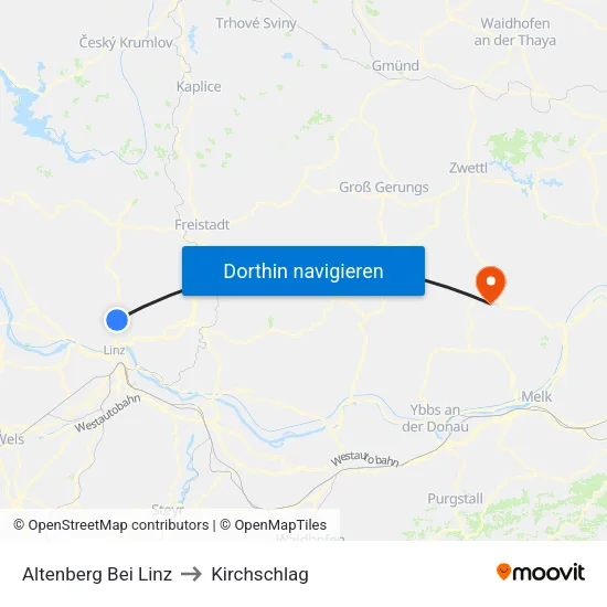 Altenberg Bei Linz to Kirchschlag map