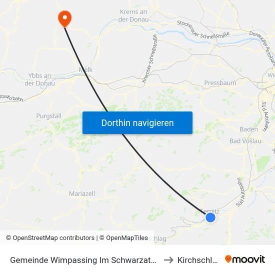 Gemeinde Wimpassing Im Schwarzatale to Kirchschlag map