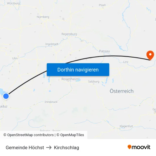 Gemeinde Höchst to Kirchschlag map