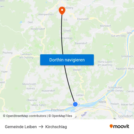 Gemeinde Leiben to Kirchschlag map