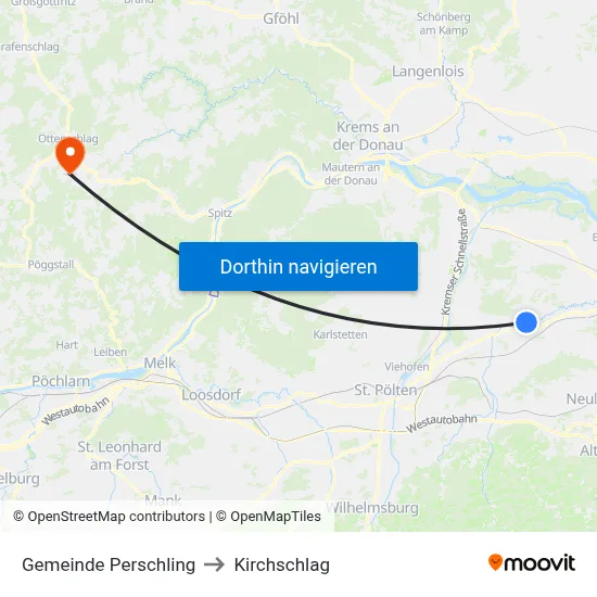 Gemeinde Perschling to Kirchschlag map