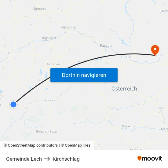 Gemeinde Lech to Kirchschlag map