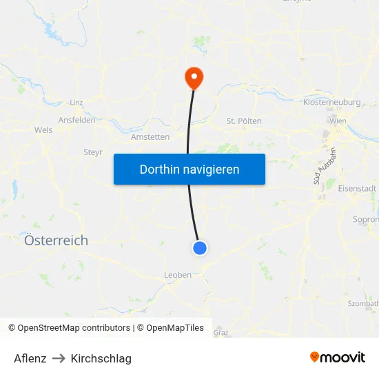 Aflenz to Kirchschlag map