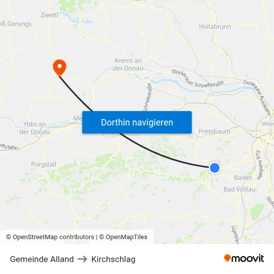 Gemeinde Alland to Kirchschlag map