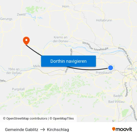 Gemeinde Gablitz to Kirchschlag map