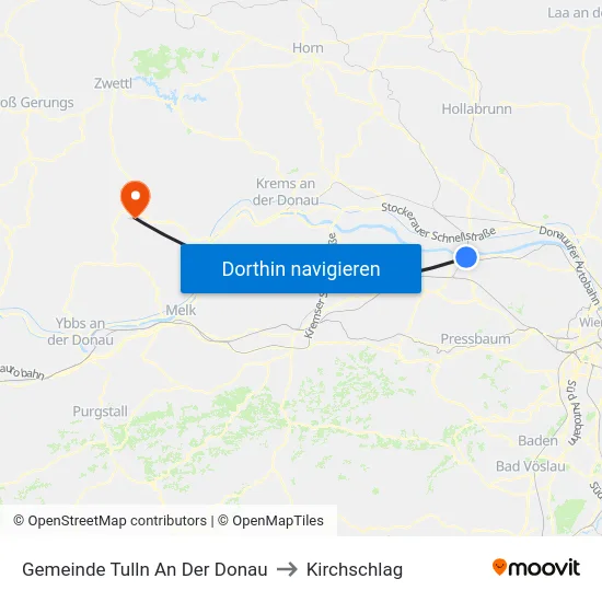 Gemeinde Tulln An Der Donau to Kirchschlag map
