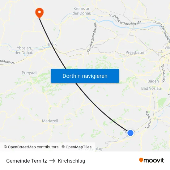 Gemeinde Ternitz to Kirchschlag map